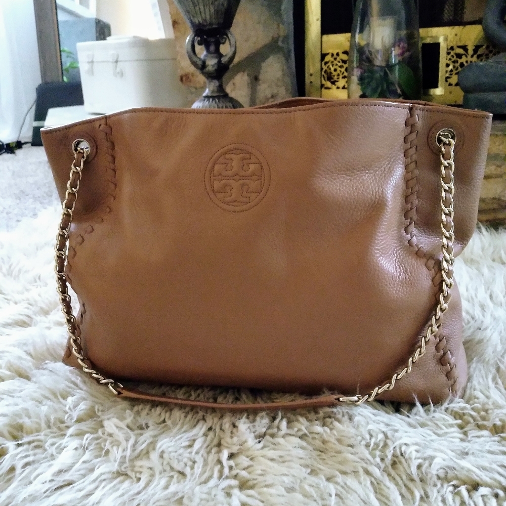 Tory Burch Marion Chain-Strap Slouchy Tote Bag